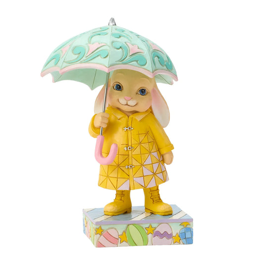 Heartwood Creek Easter Bunny With Umbrella Figurine