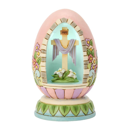 Heartwood Creek Easter Rejoice LED Egg Diorama Figurine By Jim Shore