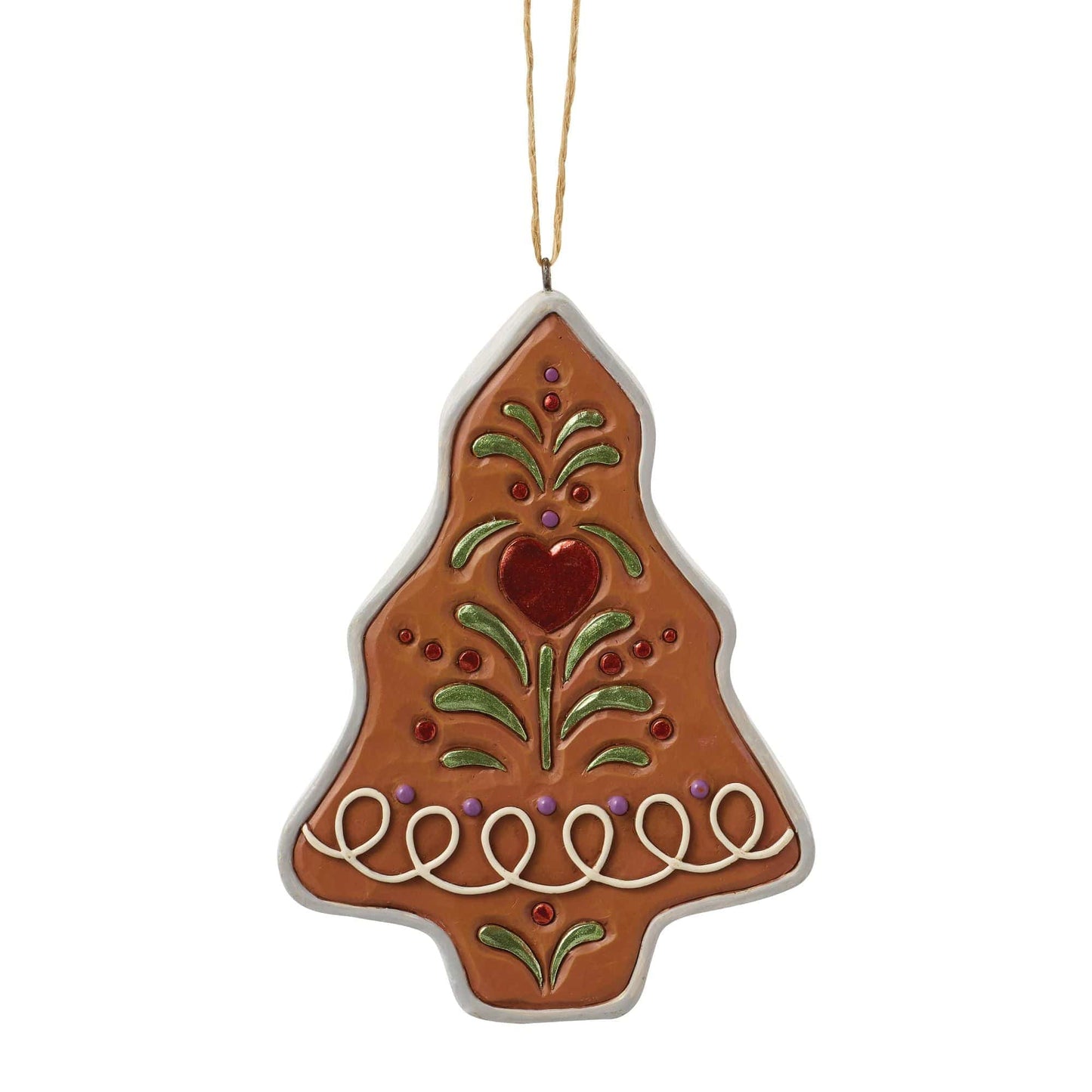 Heartwood Creek Gingerbread Cookie Cutter Santa Hanging Ornament By Jim Shore