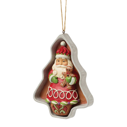 Heartwood Creek Gingerbread Cookie Cutter Santa Hanging Ornament By Jim Shore