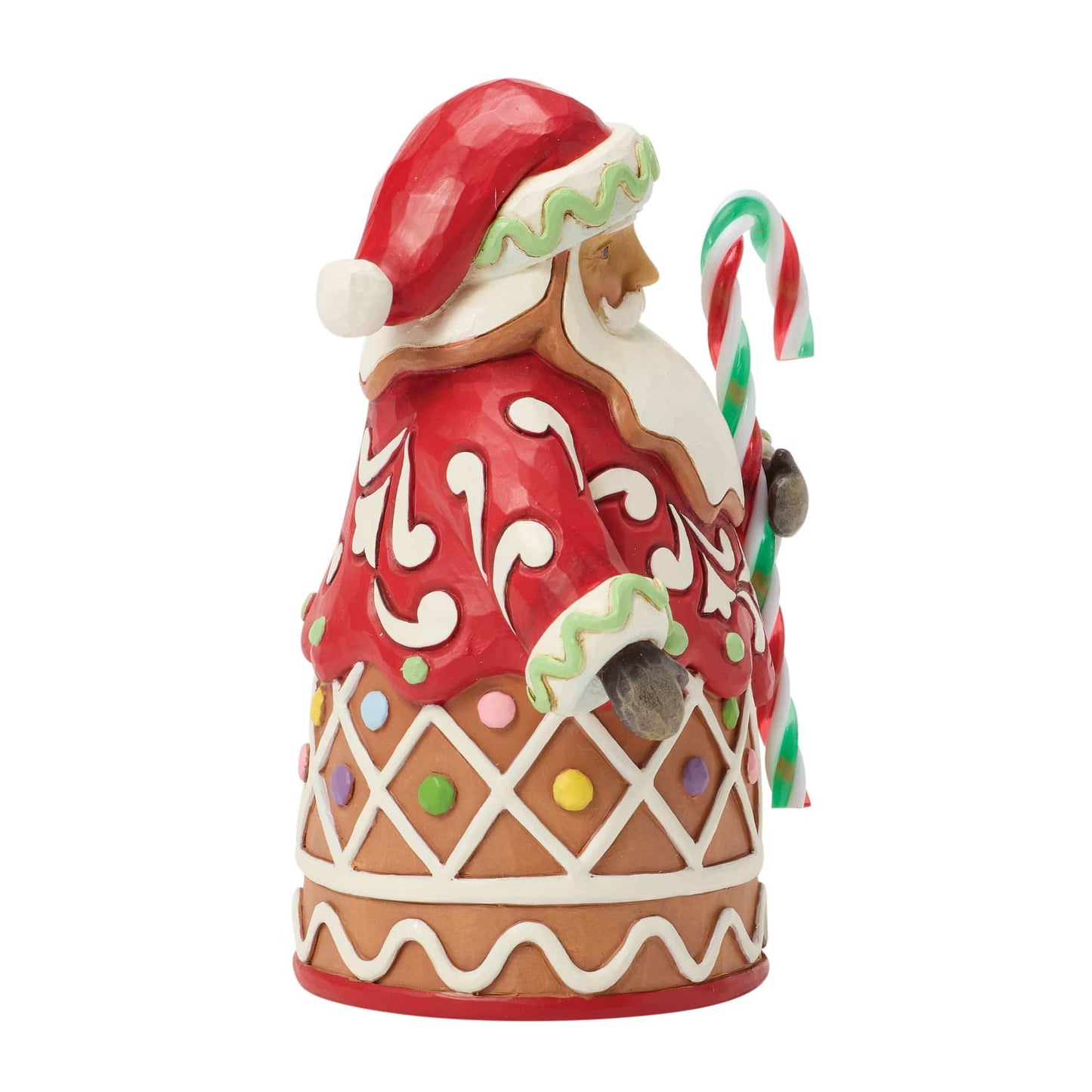 Heartwood Creek Gingerbread Santa with Candy Cane Pint-Sized Figurine By Jim Shore