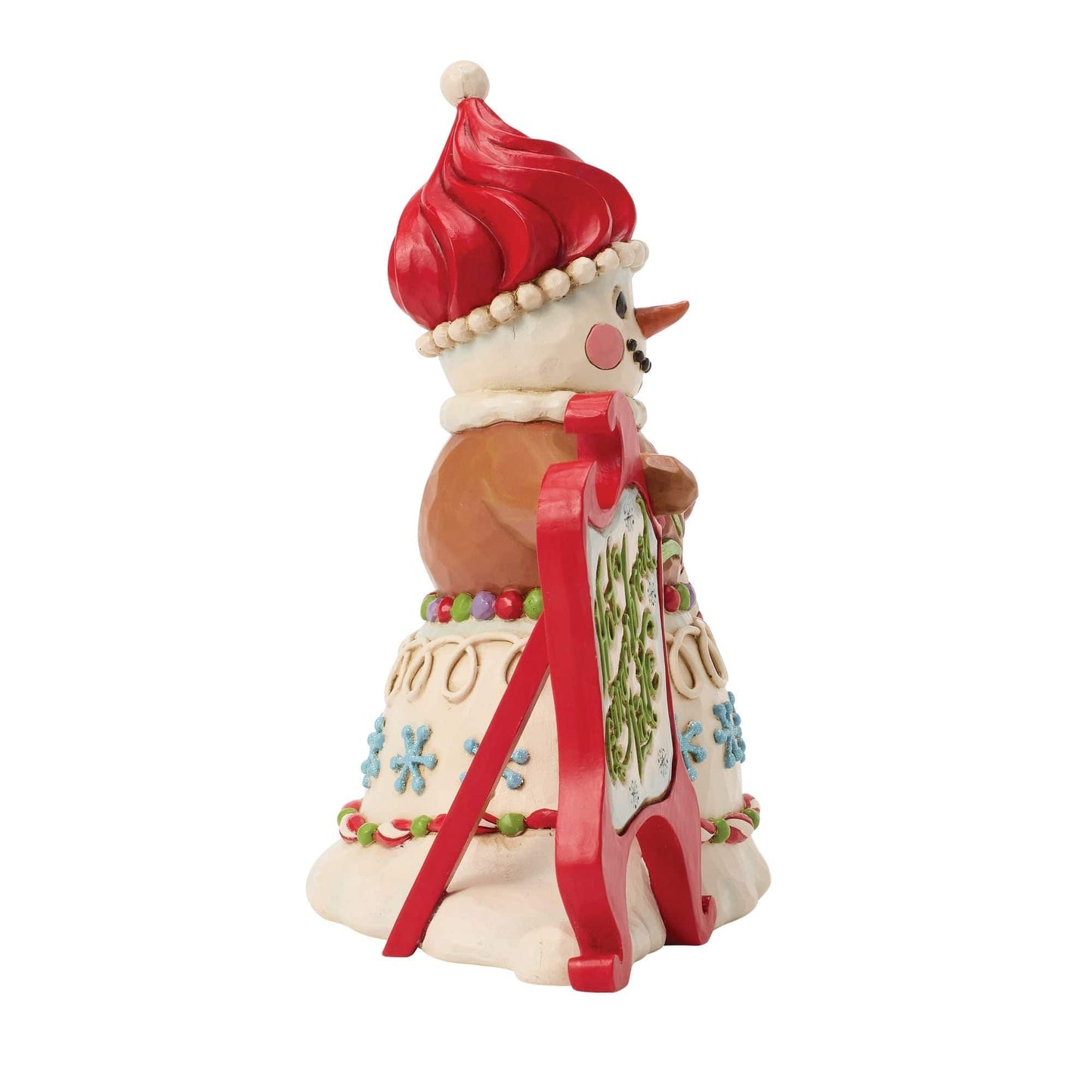 Heartwood Creek Gingerbread Snowman with Sign Figurine By Jim Shore
