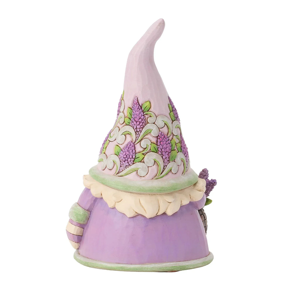 Heartwood Creek Gnome W Basket Of Lilac Figurine By Jim Shore
