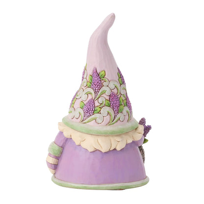 Heartwood Creek Gnome W Basket Of Lilac Figurine By Jim Shore