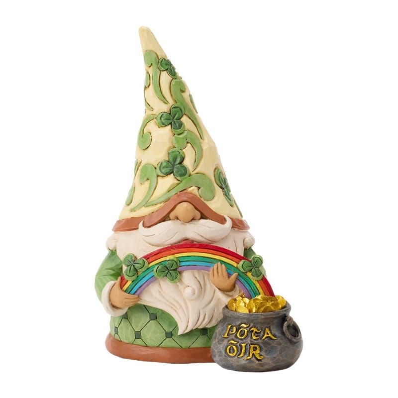 Heartwood Creek Gnome W Rainbow With Pot Of Gold Figurine By Jim Shore