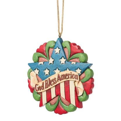 Heartwood Creek God Bless America Hanging Ornament By Jim Shore
