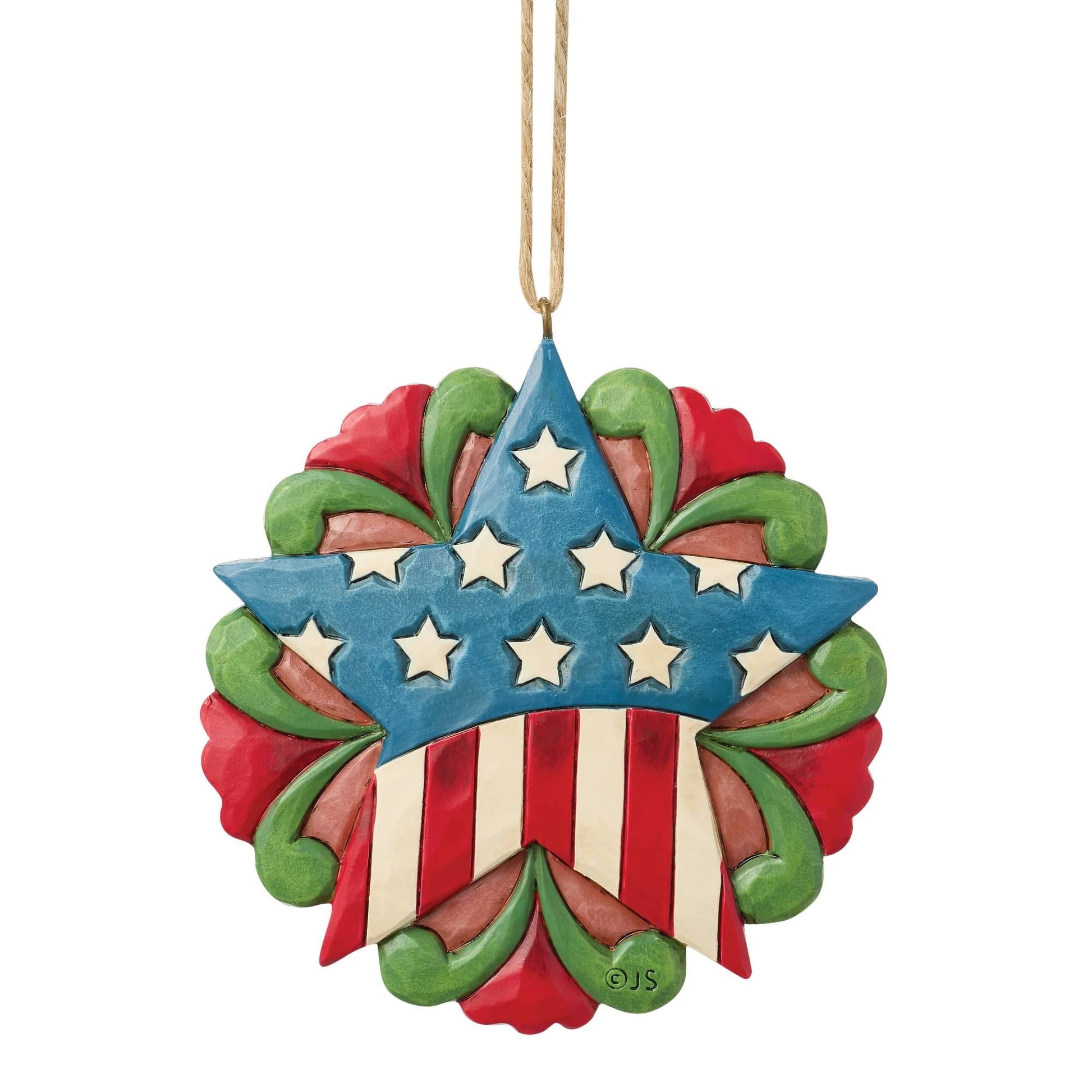 Heartwood Creek God Bless America Hanging Ornament By Jim Shore