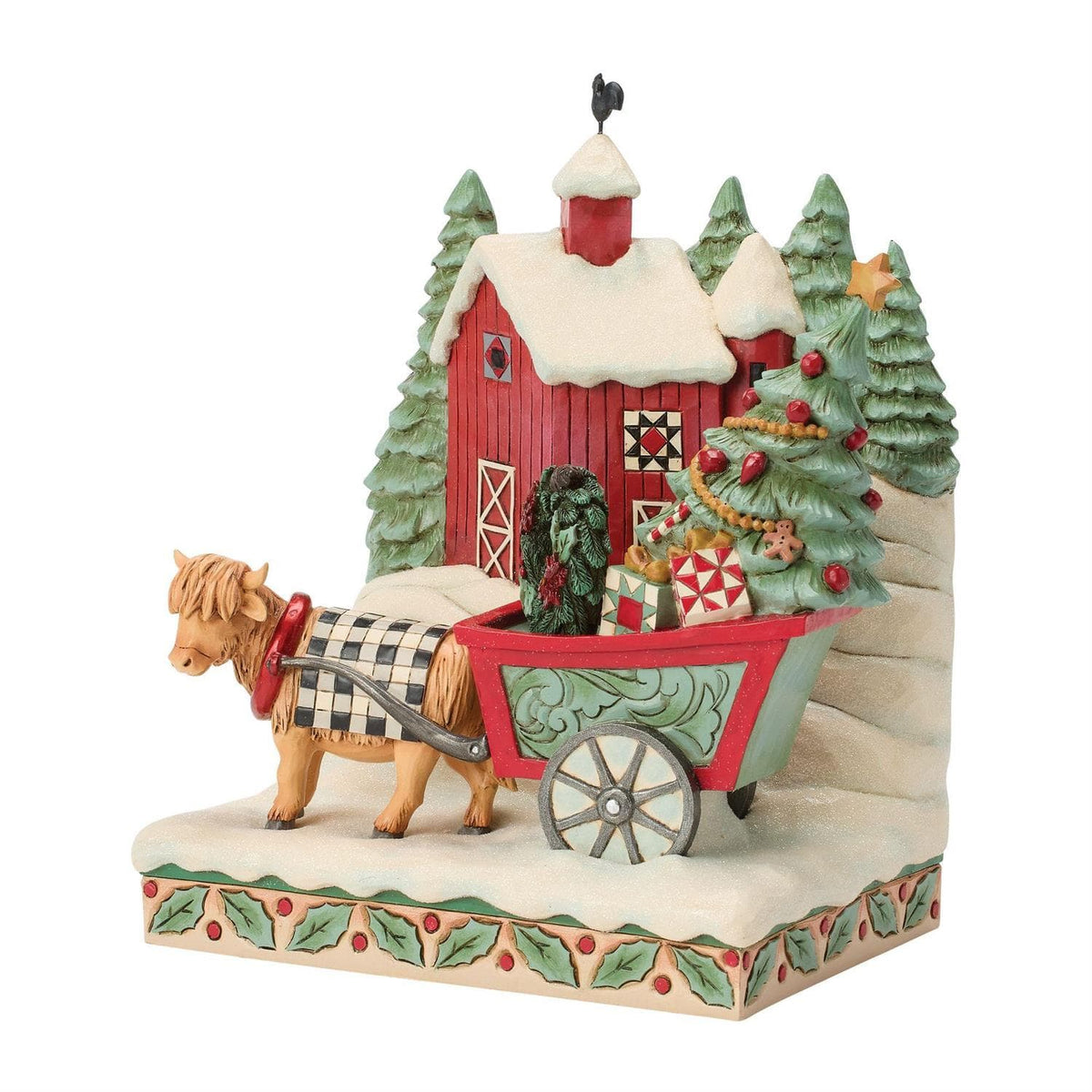 Heartwood Creek Highland Glen Barn Scene Figurine By Jim Shore