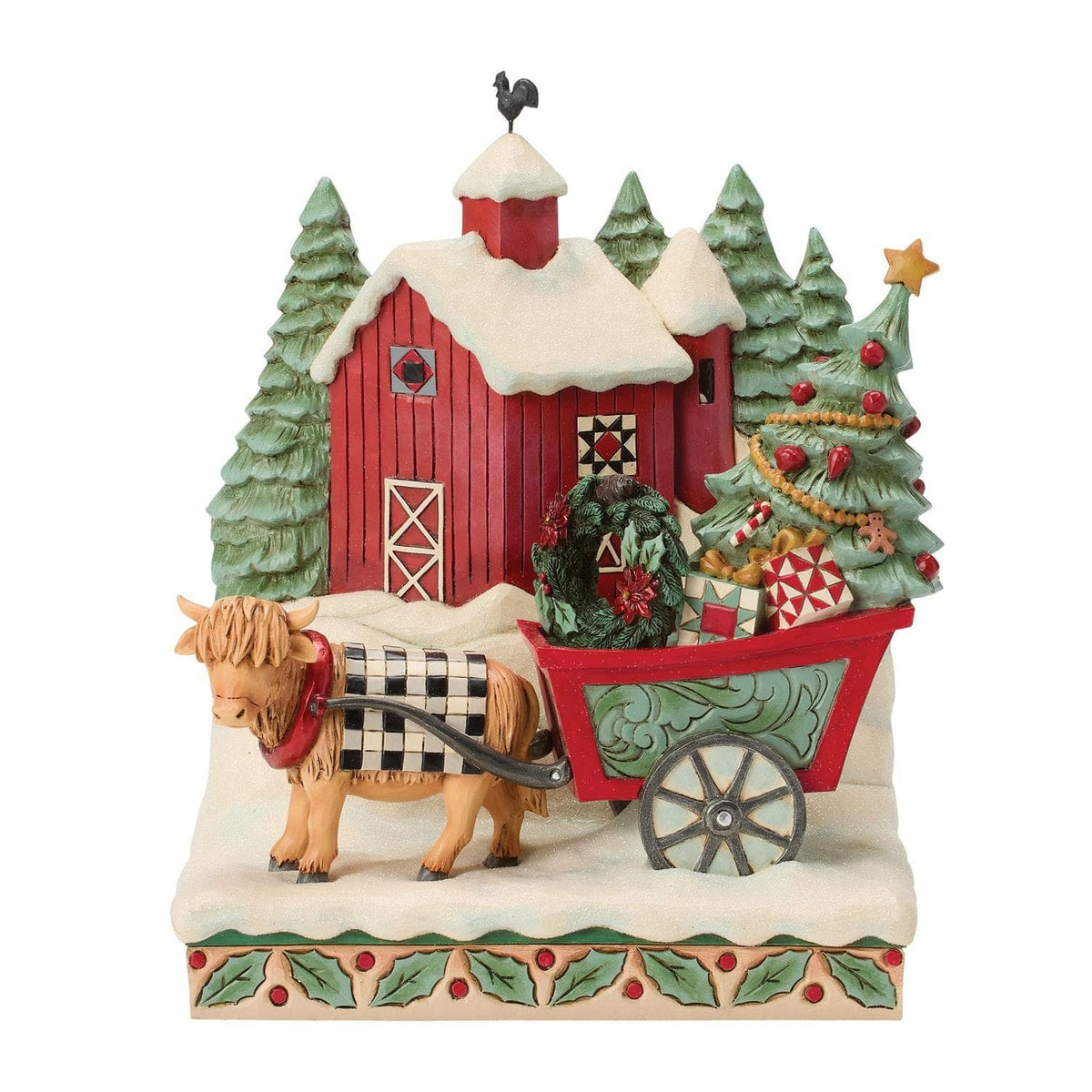 Heartwood Creek Highland Glen Barn Scene Figurine By Jim Shore