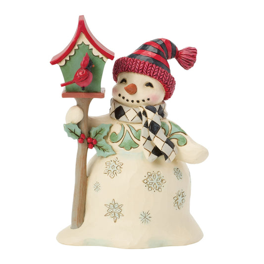 Heartwood Creek Highland Glen Snowman Birdhouse Figurine By Jim Shore