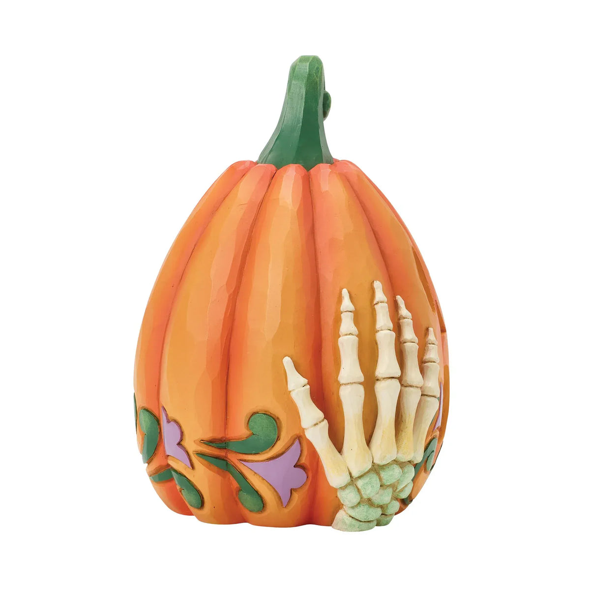 Heartwood Creek LED Jack O Lantern Skeleton Hands Figurine By Jim Shore