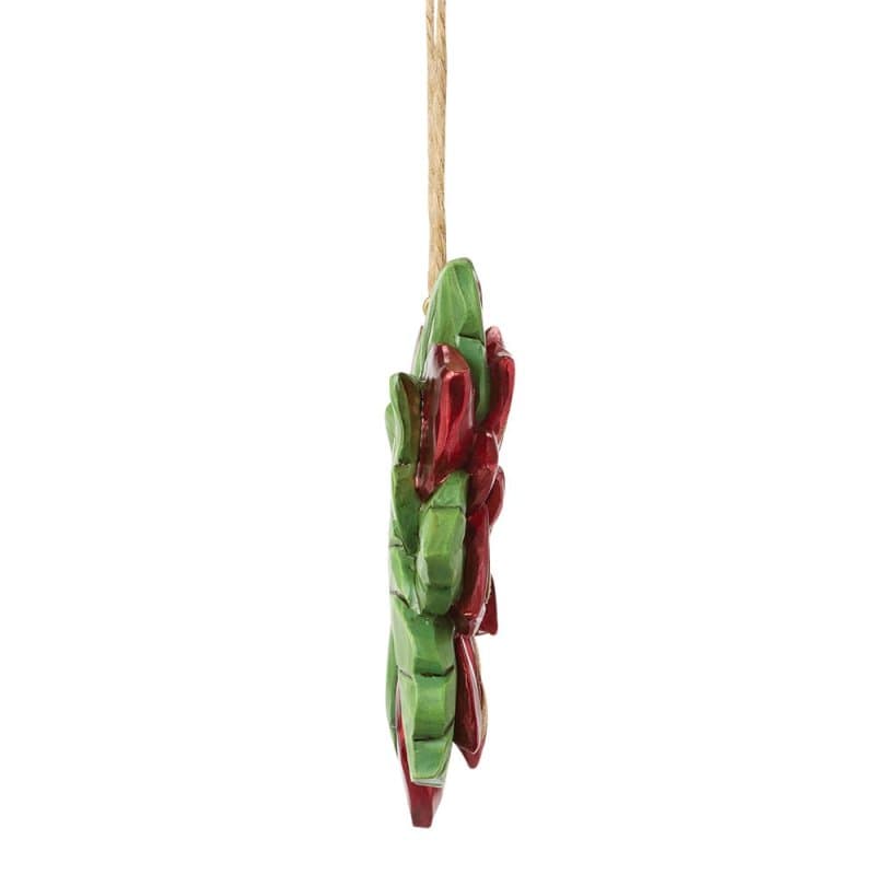 Heartwood Creek Legend Christmas Poinsettia Hanging Ornament By Jim Shore