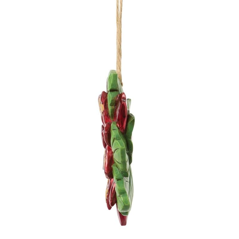 Heartwood Creek Legend Christmas Poinsettia Hanging Ornament By Jim Shore