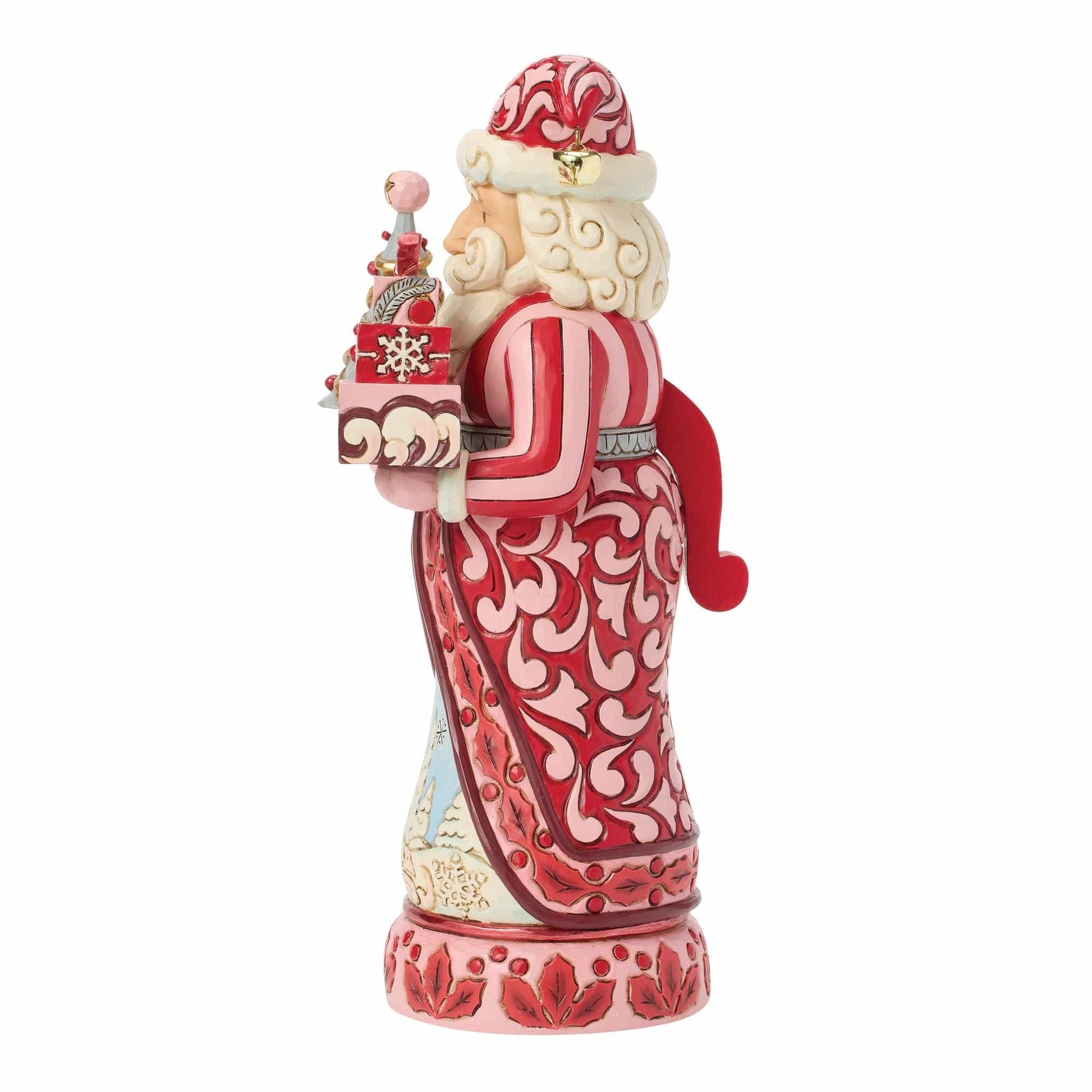Heartwood Creek Nutcracker Santa Tree Red and Pink Figurine By Jim Shore