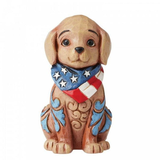 Heartwood Creek Patriotic Puppy Mini Figurine by Jim Shore 6006442