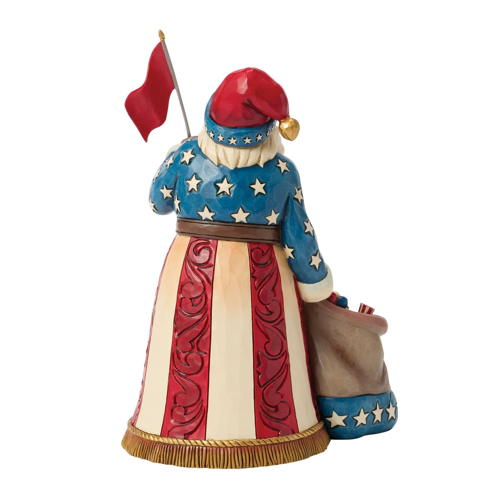 Heartwood Creek Patriotic Santa With Flag Figurine By Jim Shore