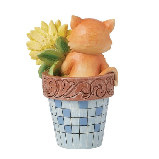 Heartwood Creek Paws 'n' Petals Cat in Flowerpot Figurine By Jim Shore