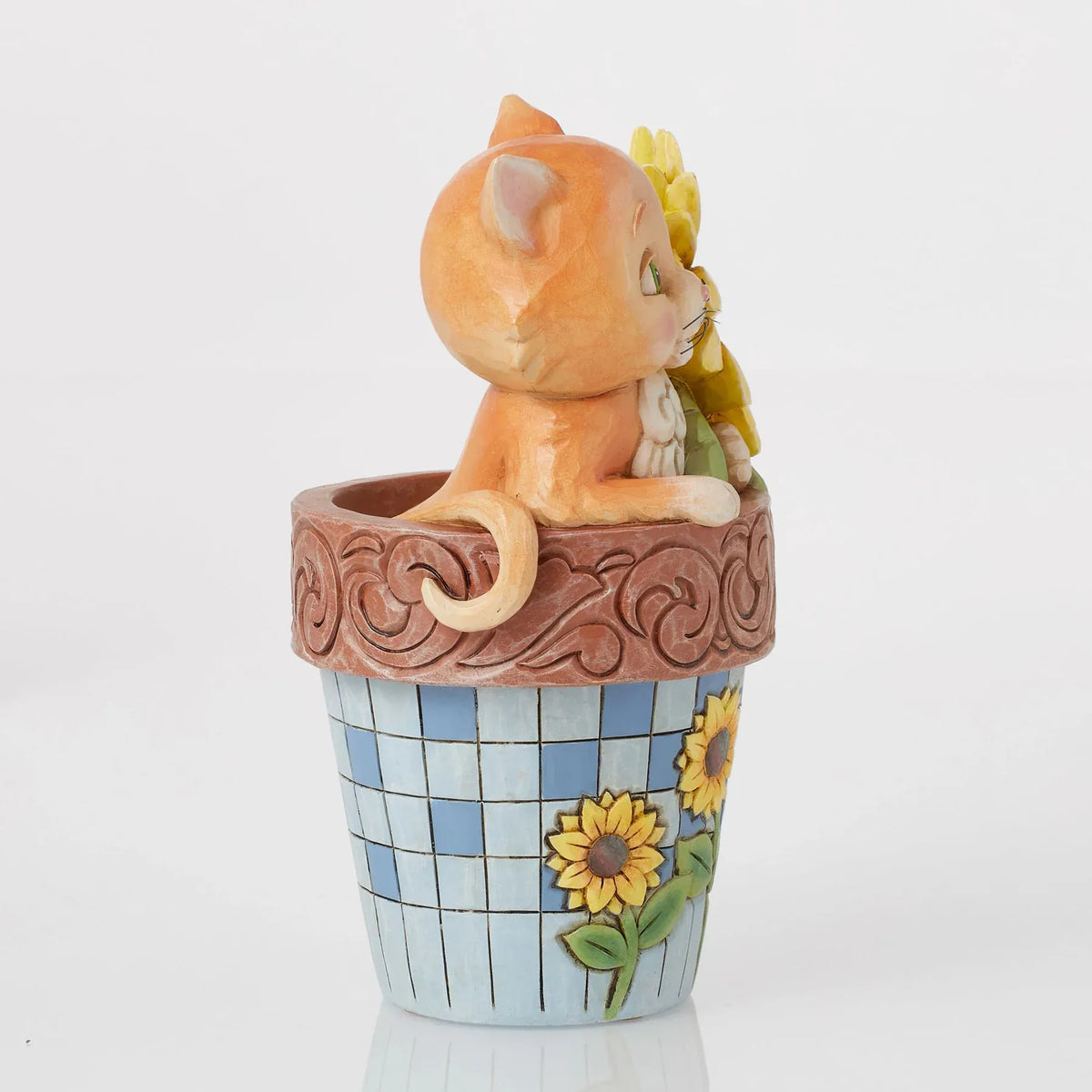 Heartwood Creek Paws 'n' Petals Cat in Flowerpot Figurine By Jim Shore