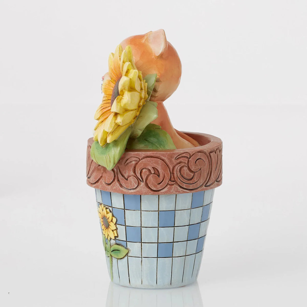 Heartwood Creek Paws 'n' Petals Cat in Flowerpot Figurine By Jim Shore