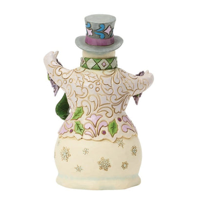 Heartwood Creek Purple Snowman Figurine By Jim Shore