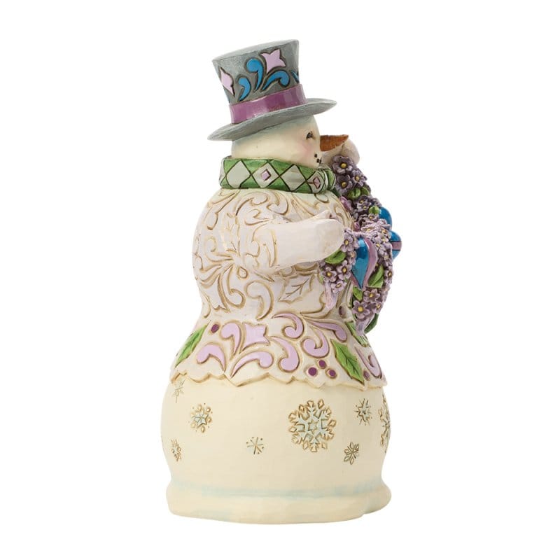 Heartwood Creek Purple Snowman Figurine By Jim Shore