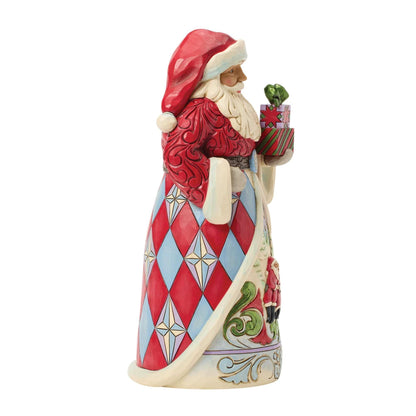 Heartwood Creek Santa and Mrs Claus Skirt Scene Figurine By Jim Shore