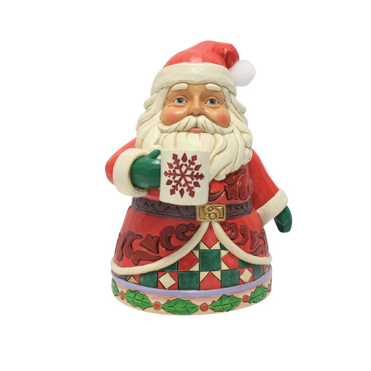 Heartwood Creek Santa Drinking Hot Cocoa Figurine By Jim Shore