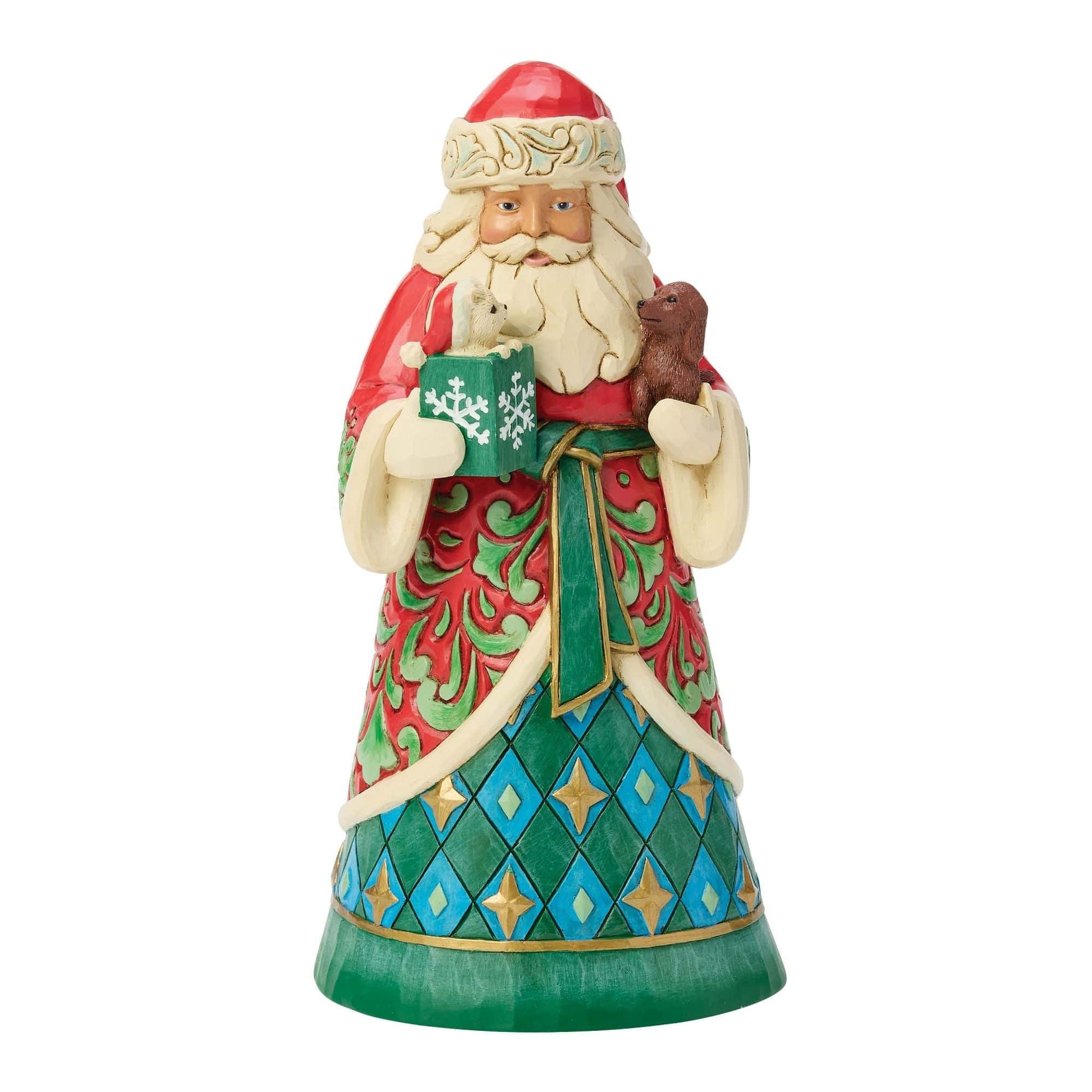 Heartwood Creek Santa Rescue Pets Figurine By Jim Shore