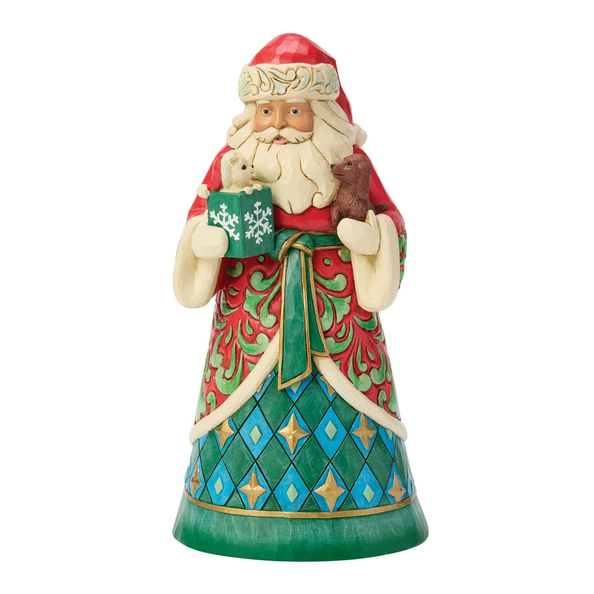 Heartwood Creek Santa Rescue Pets Figurine By Jim Shore