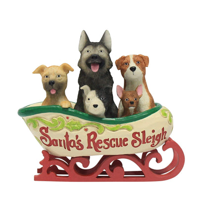 Heartwood Creek Santa's Rescue Sleigh Figurine By Jim Shore