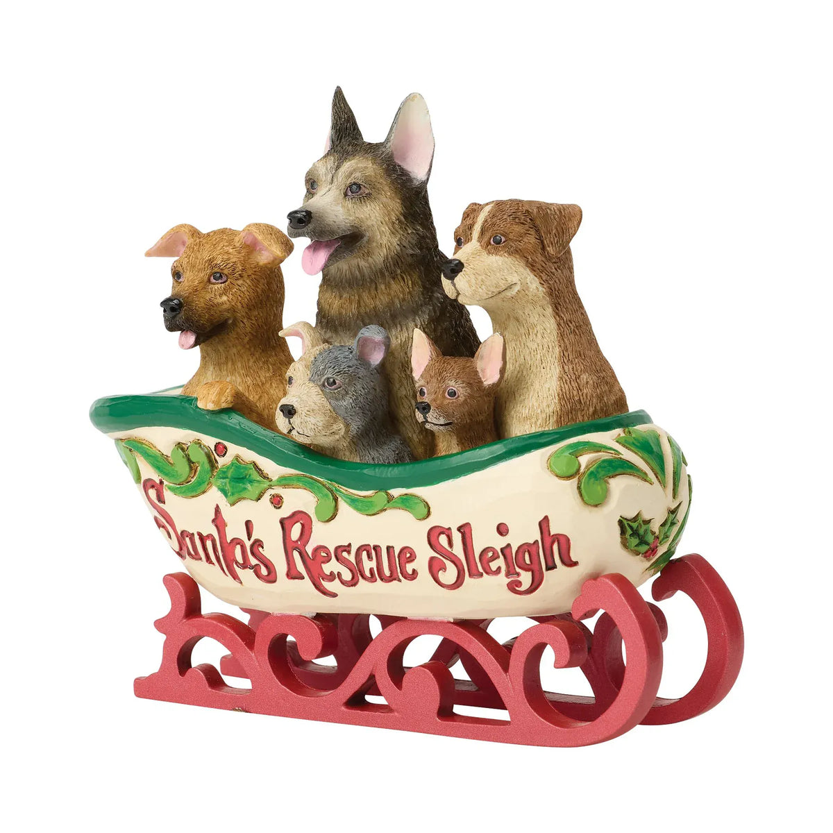 Heartwood Creek Santa's Rescue Sleigh Figurine By Jim Shore
