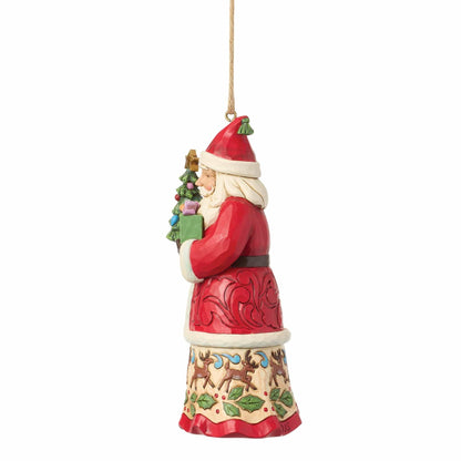 Heartwood Creek Santa With Gifts Hanging Ornament By Jim Shore