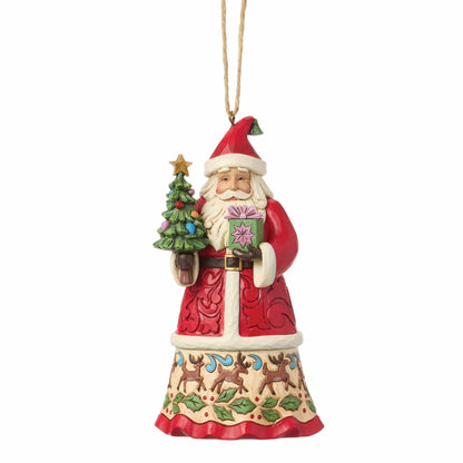 Heartwood Creek Santa With Gifts Hanging Ornament By Jim Shore