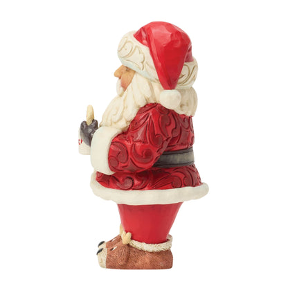 Heartwood Creek Santa with Hot Cocoa Cookie Pint-Sized Figurine By Jim Shore