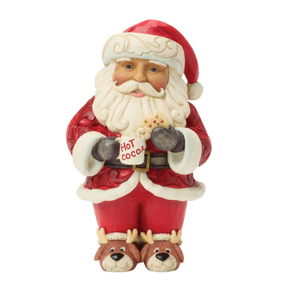 Heartwood Creek Santa with Hot Cocoa Cookie Pint-Sized Figurine By Jim Shore
