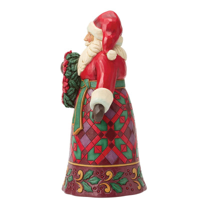 Heartwood Creek Santa With Poinsettia Figurine By Jim Shore