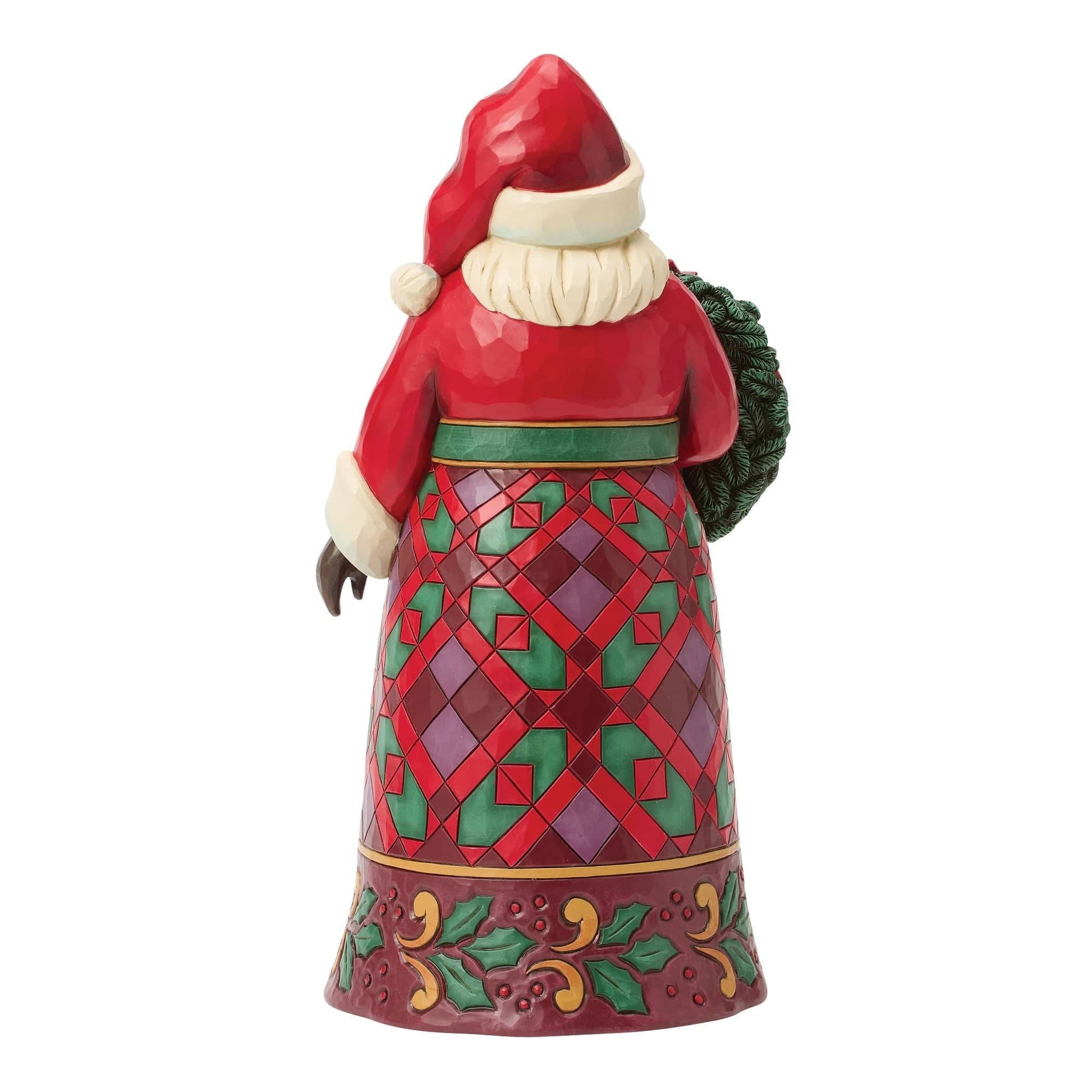 Heartwood Creek Santa With Poinsettia Figurine By Jim Shore