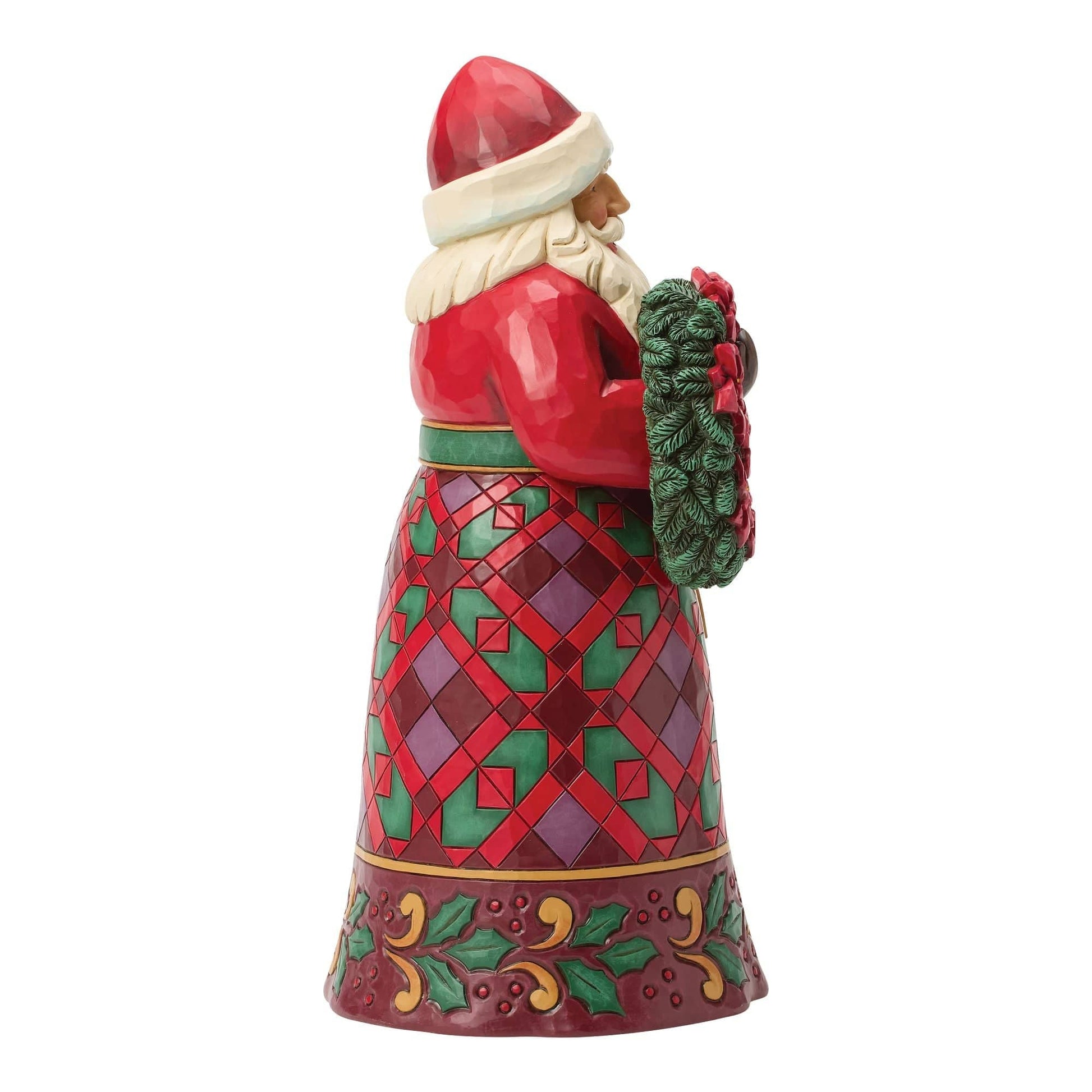 Heartwood Creek Santa With Poinsettia Figurine By Jim Shore