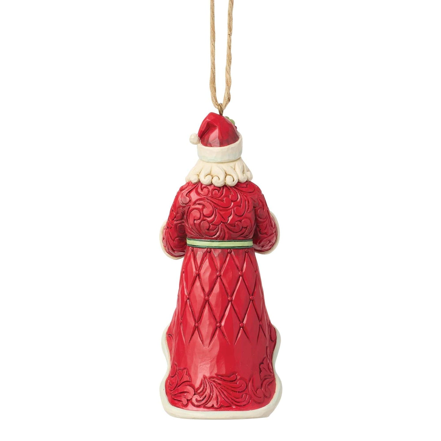 Heartwood Creek Santa With Wreath Hanging Ornament By Jim Shore