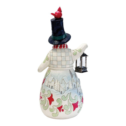 Heartwood Creek Snowman LED Candle Statue By Jim Shore