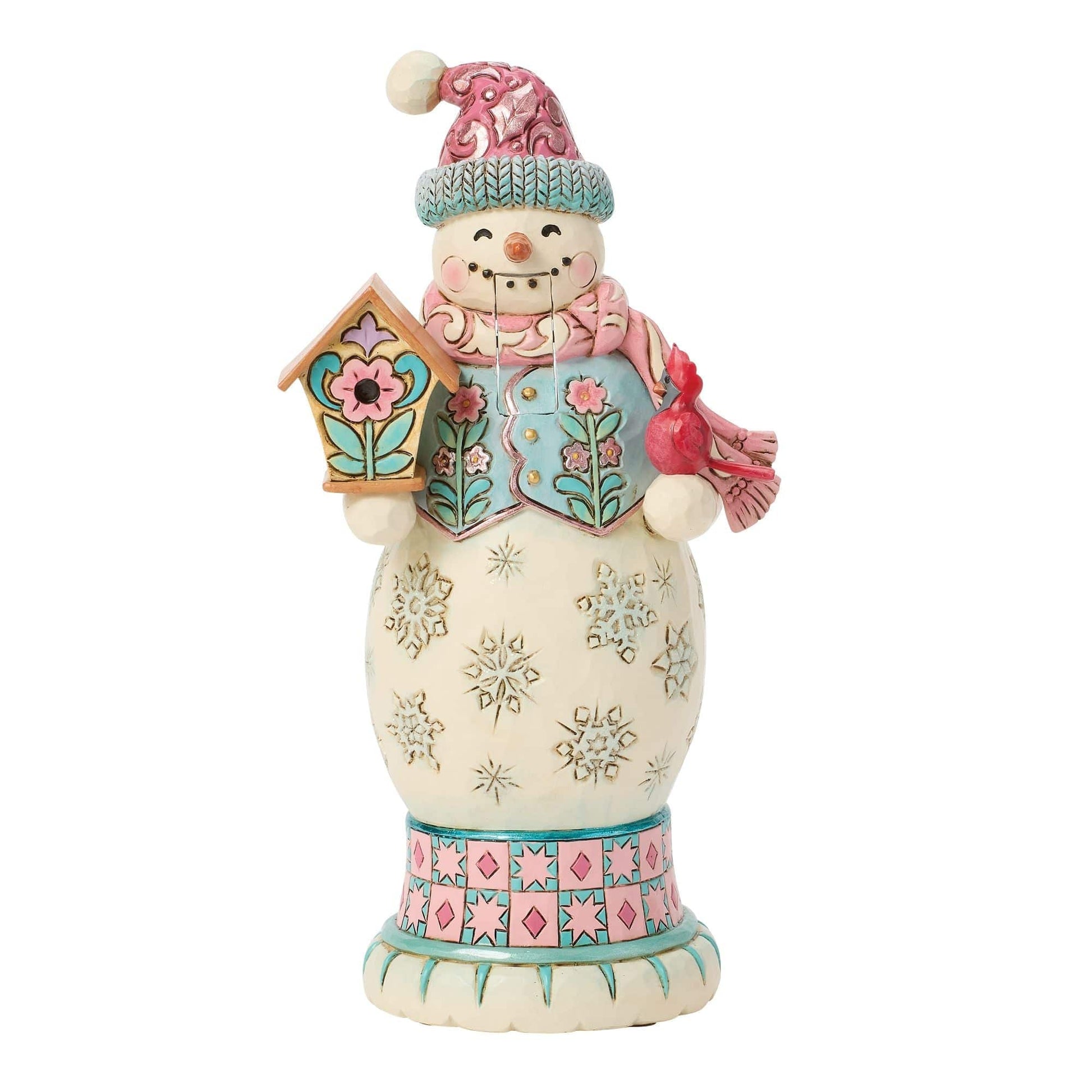 Heartwood Creek Snowman Nutcracker Pastel Figurine By Jim Shore