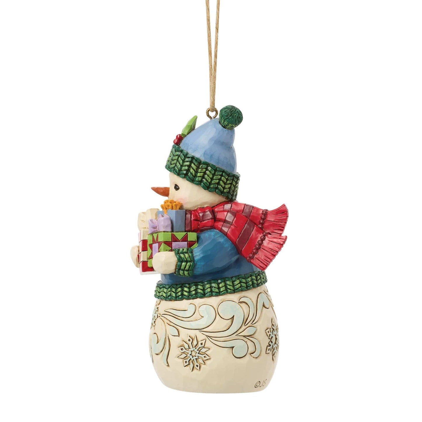 Heartwood Creek Snowman With Arms Full Hanging Ornament By Jim Shore
