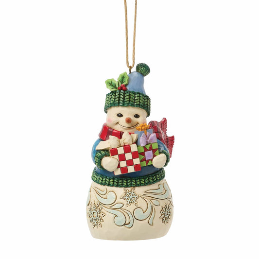 Heartwood Creek Snowman With Arms Full Hanging Ornament By Jim Shore