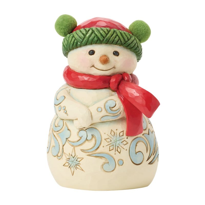 Heartwood Creek Snowman with Pom Pom Hat Figurine By Jim Shore