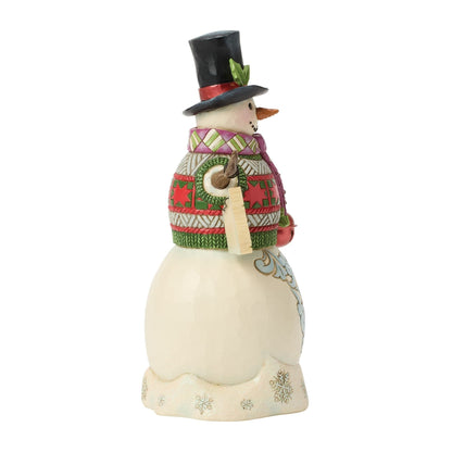 Heartwood Creek Snowman With Sign Figurine By Jim Shore