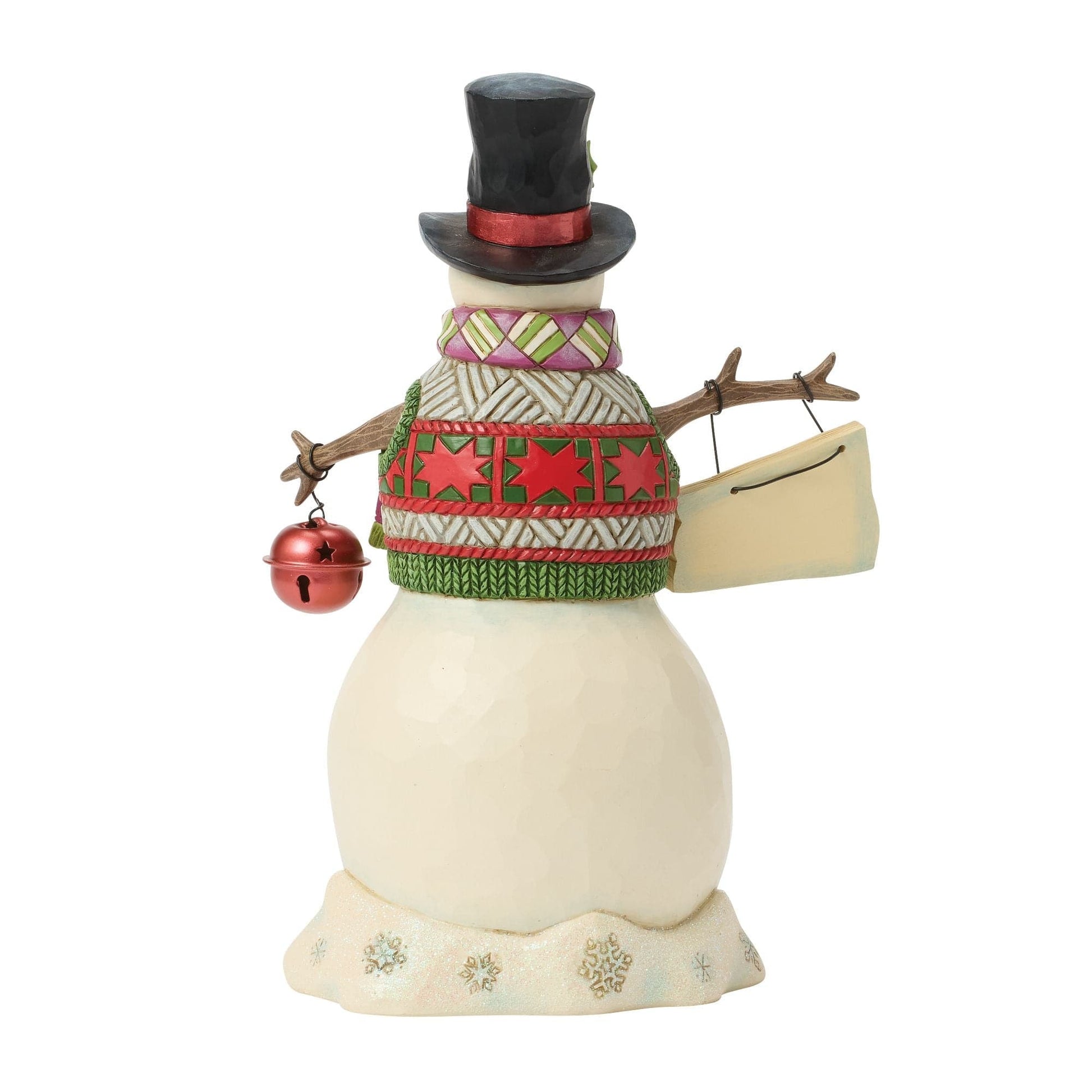 Heartwood Creek Snowman With Sign Figurine By Jim Shore