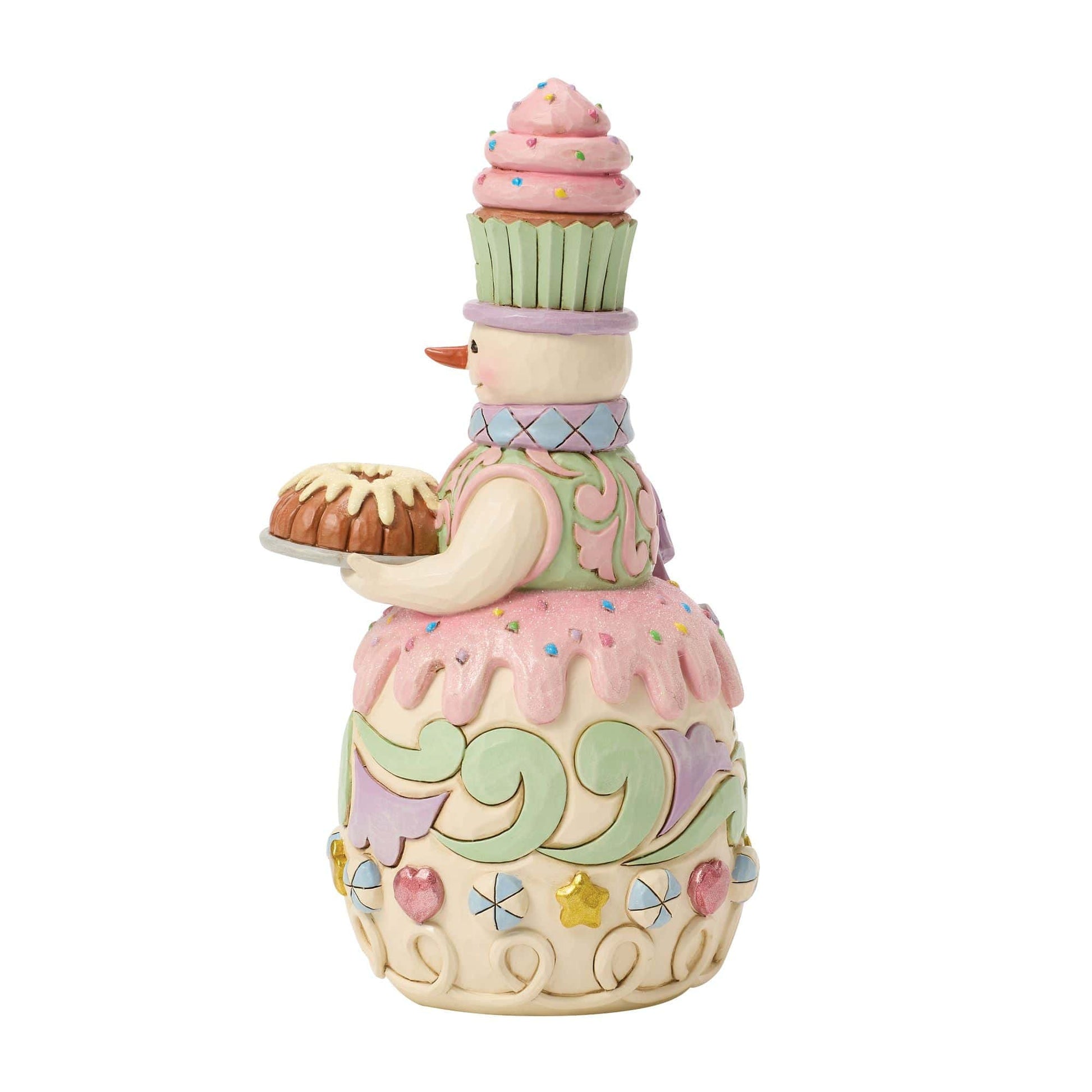 Heartwood Creek Sweets Snowman with Bundt Cake Figurine By Jim Shore