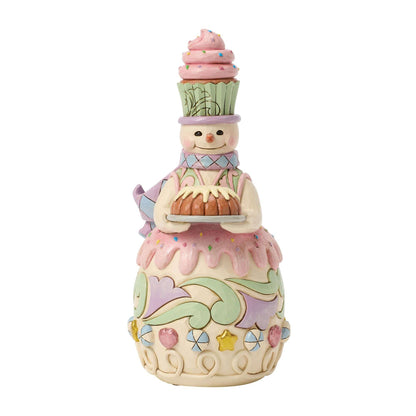 Heartwood Creek Sweets Snowman with Bundt Cake Figurine By Jim Shore