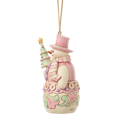 Heartwood Creek Sweets Snowman with Tree Hanging Ornament By Jim Shore