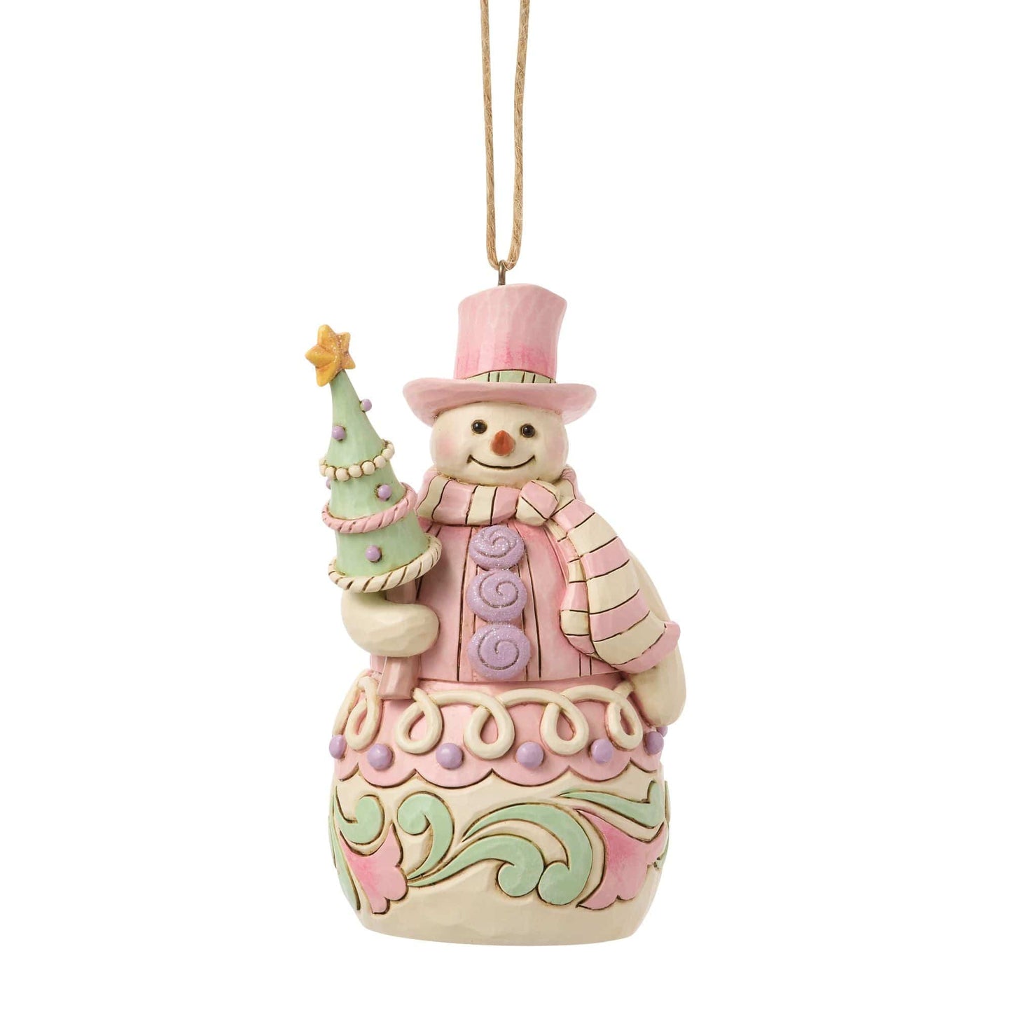 Heartwood Creek Sweets Snowman with Tree Hanging Ornament By Jim Shore